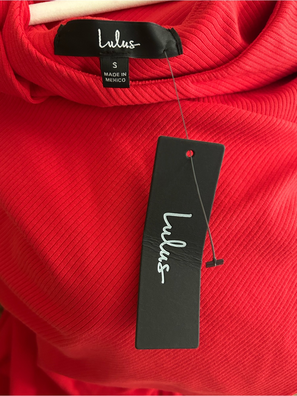 Lulus Centered on Style Red One-Shoulder Bodycon Ribbed Midi Dress Ruched Slit - Picture 13 of 13